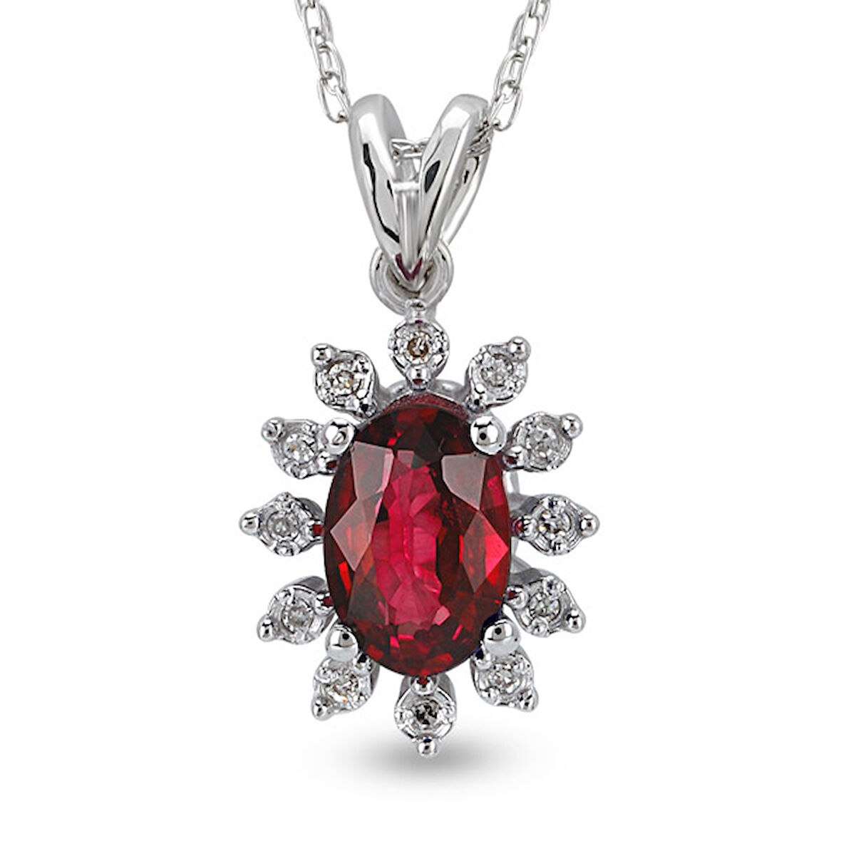 0.62 Ct Pırlanta Yakut Kolye RTKL1