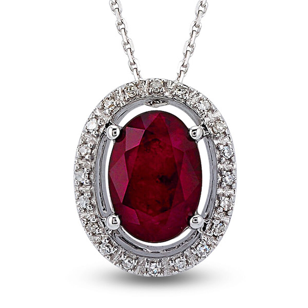 1.03 Ct Pırlanta Yakut Kolye RTKL12
