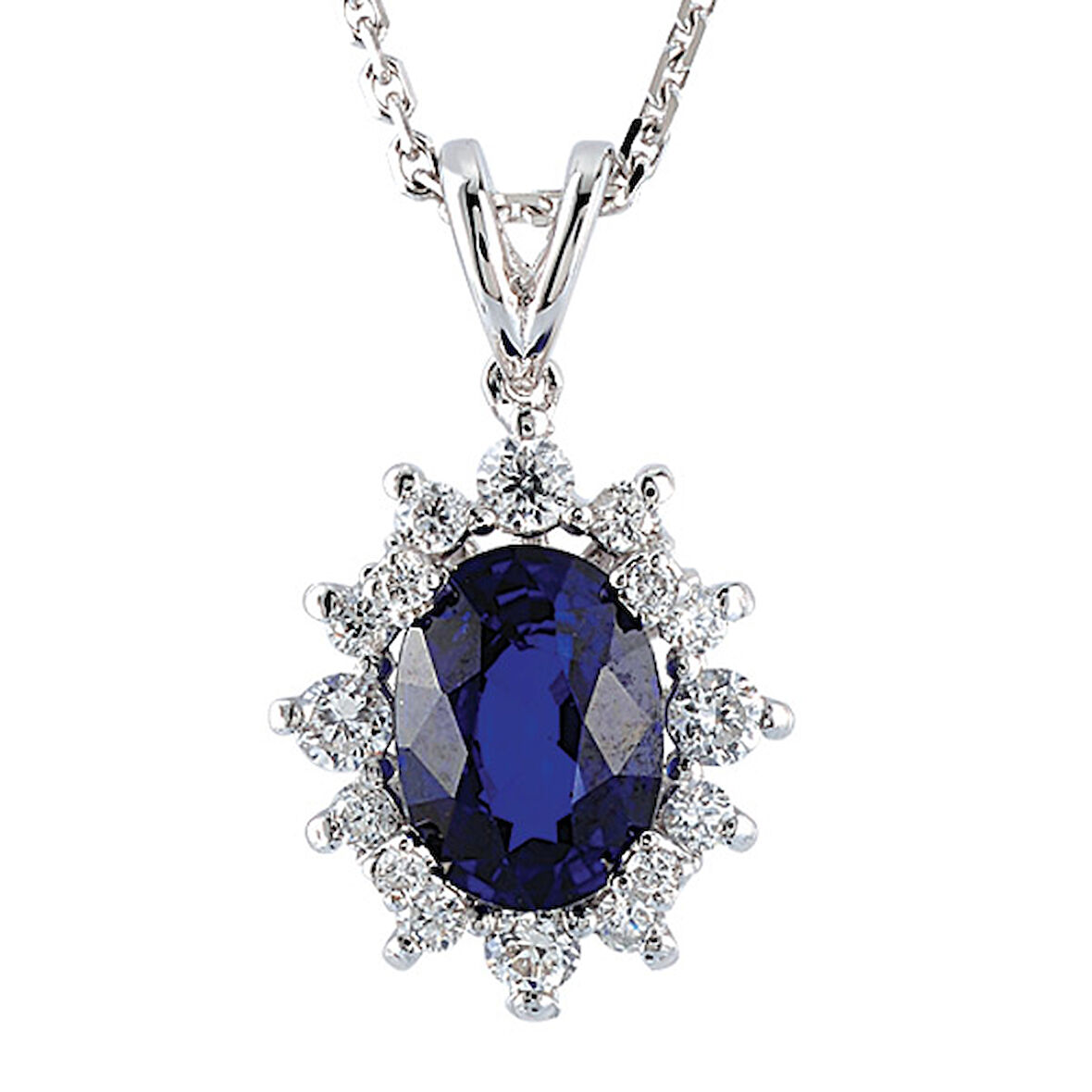 1.15 Ct Pırlanta Safir Kolye RTKL6