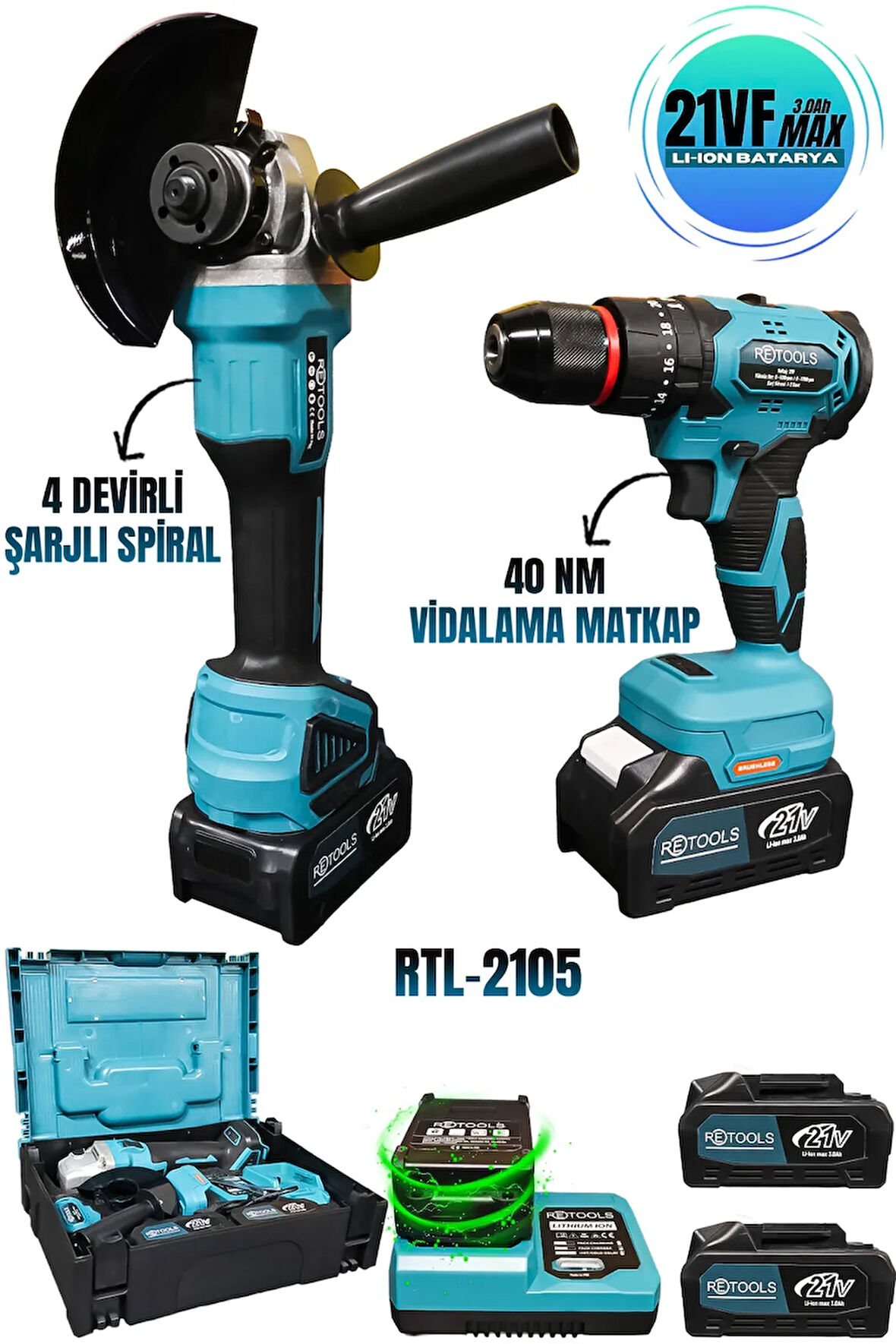 RETOOLS 2 Lİ SET ( SPİRAL + VİDALAMA )
