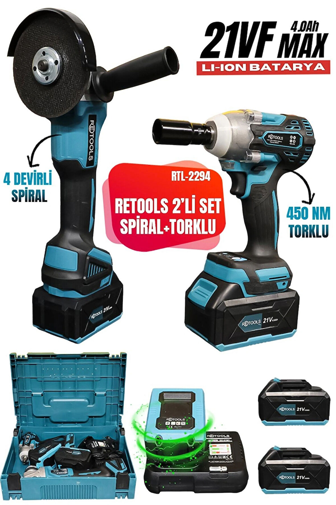 RETOOLS 2’Lİ SET (TORKLU SOMUN SIKMA VE SPİRAL)