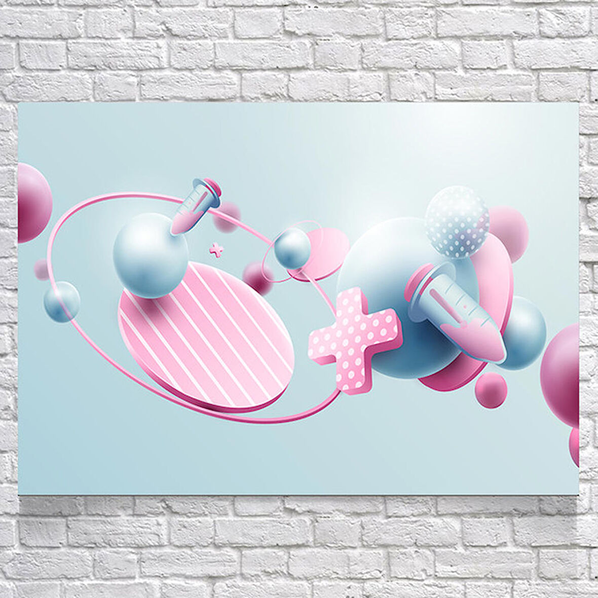 3D sağlık Temalı Poster 50X70 CM