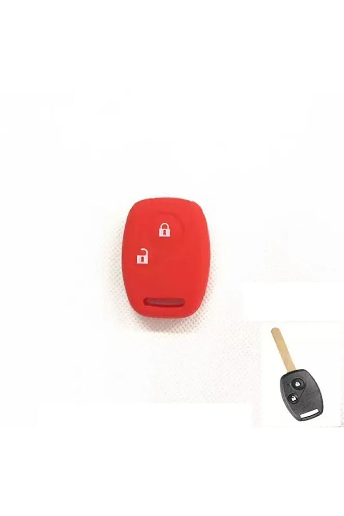 Honda Civic Fd6 Crv Accord Uyumlu 2 Tuşlu Silikon Anahtar Koruma Kılıfı Kırmızı Renk