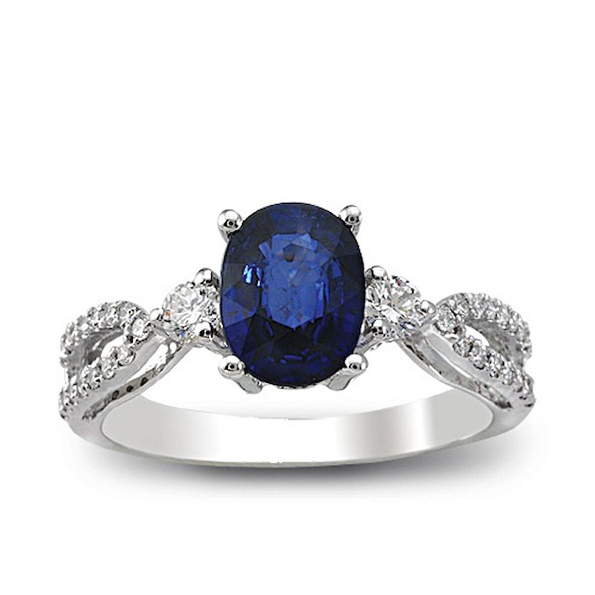 1.83 Ct Pırlanta Safir Yüzük RTY12