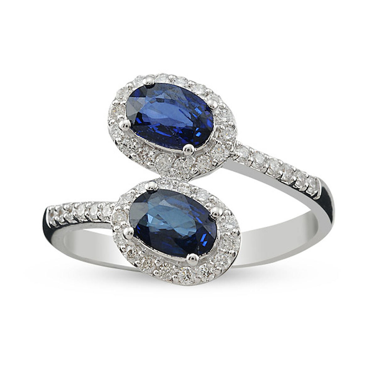 1.29 Ct Pırlanta Safir Yüzük RTY13