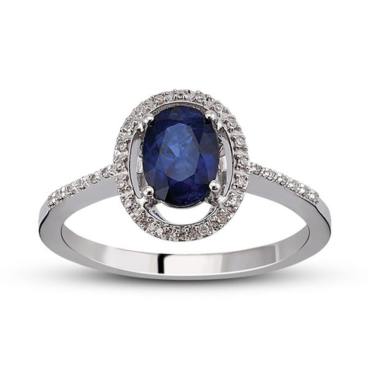 0.80 Ct Pırlanta Safir Yüzük RTY15