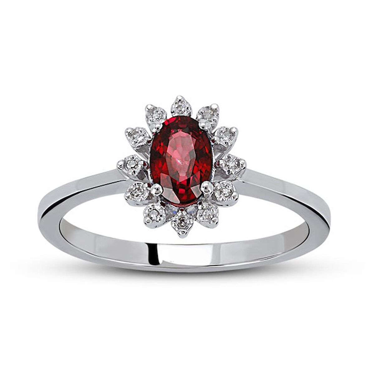 0.62 Ct Pırlanta Yakut Yüzük RTY25	