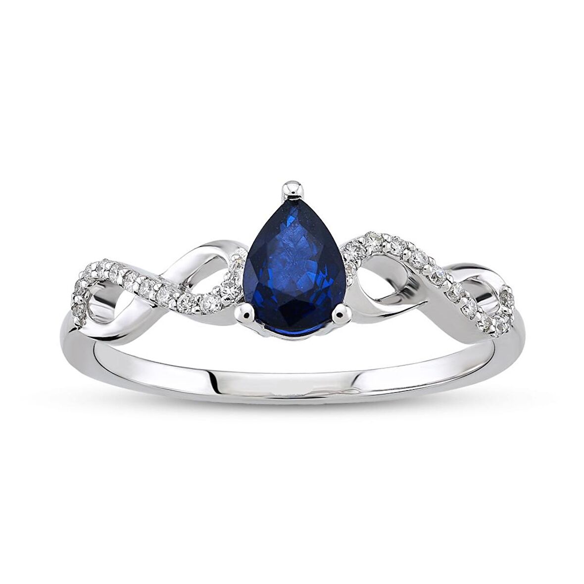 0.47 Ct Pırlanta Safir Yüzük RTY27