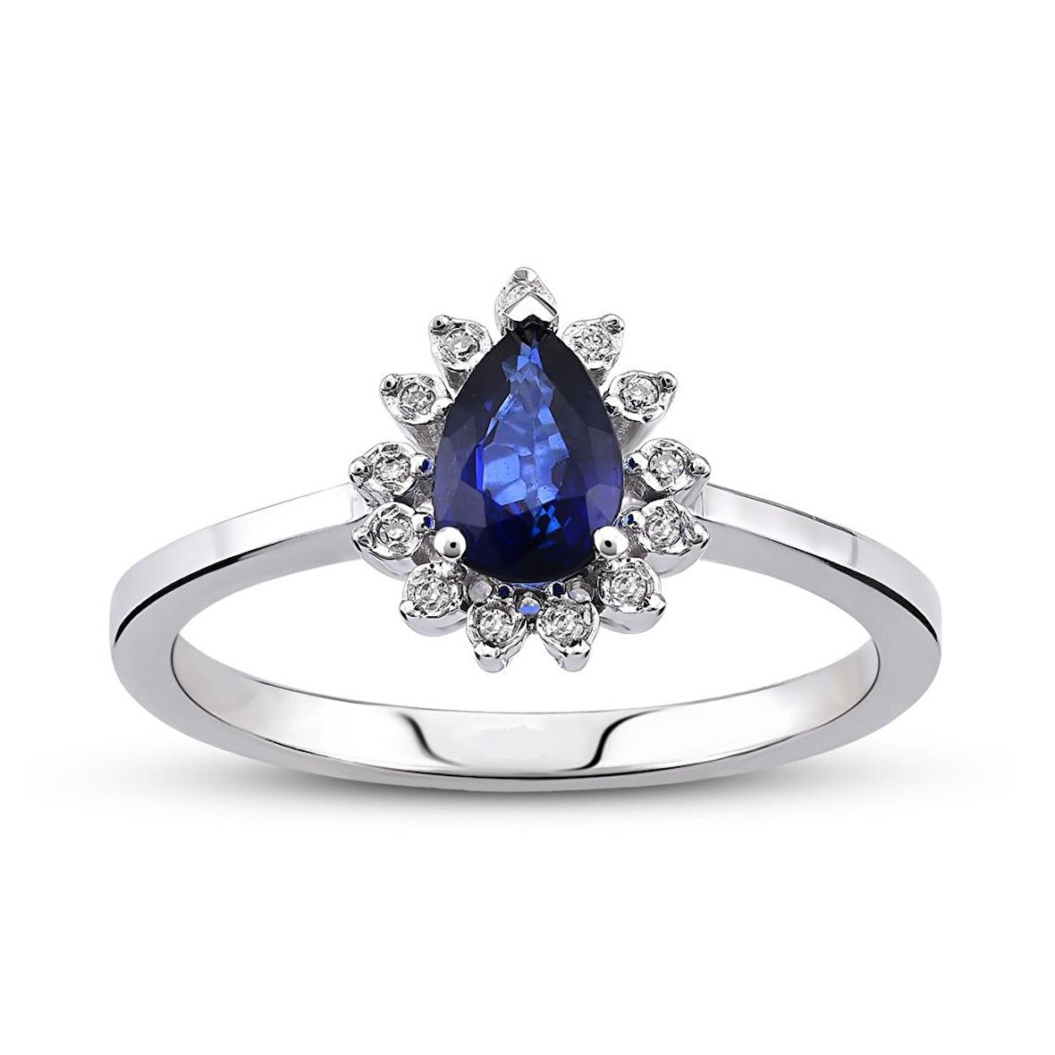 0.42 Ct Pırlanta Safir Yüzük RTY29