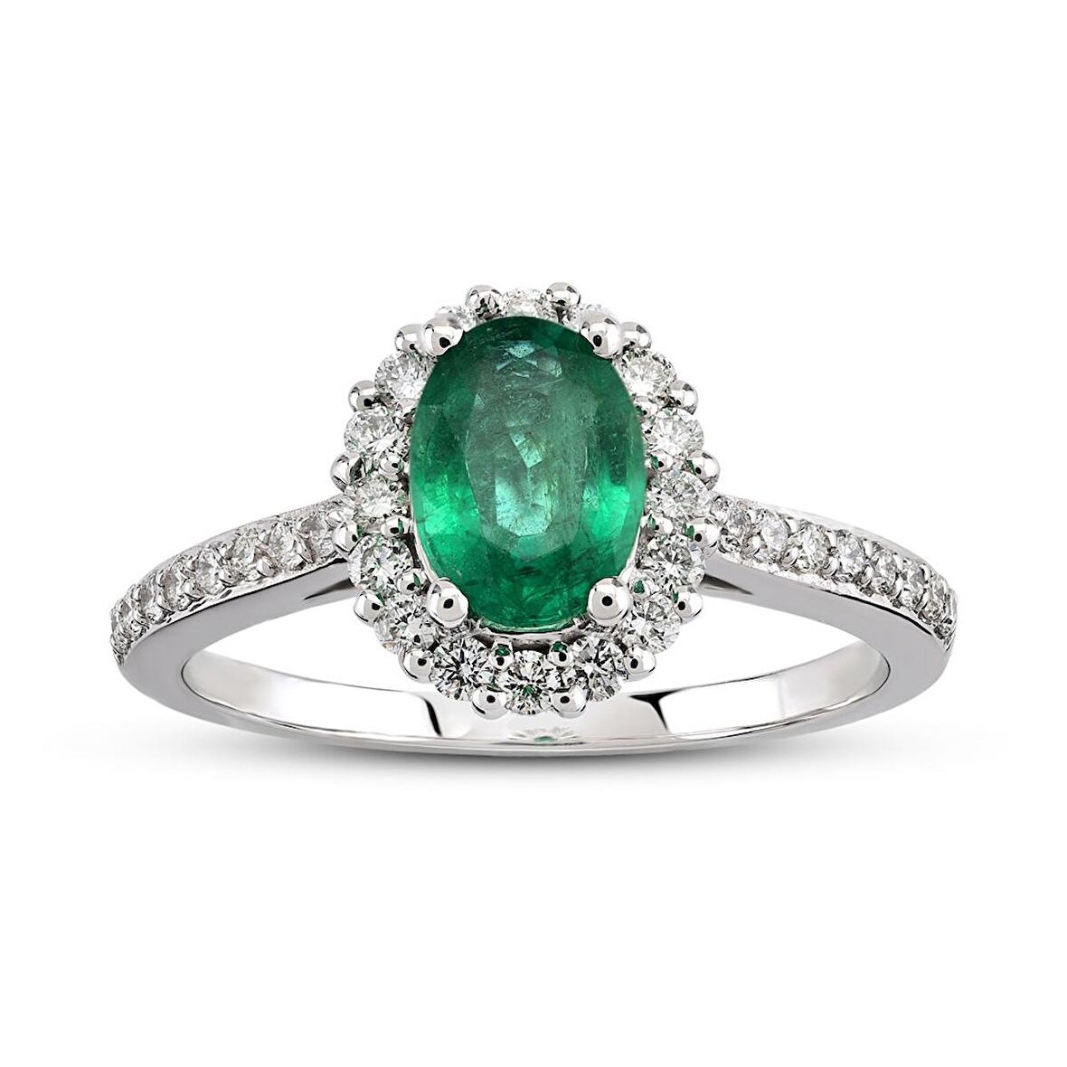 0.93 Ct Pırlanta Zümrüt Yüzük RTY31