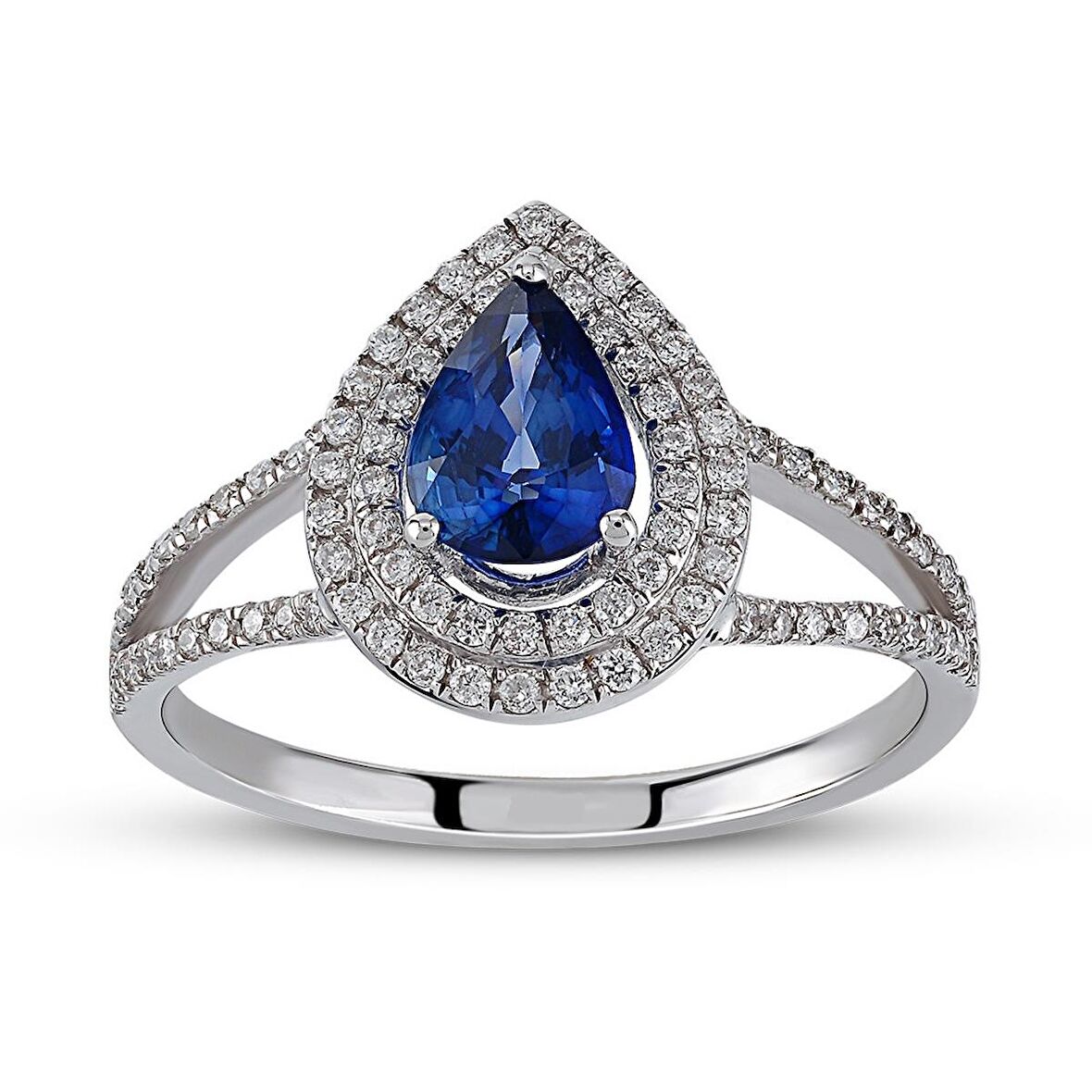 1.21 Ct Pırlanta Safir Yüzük RTY33