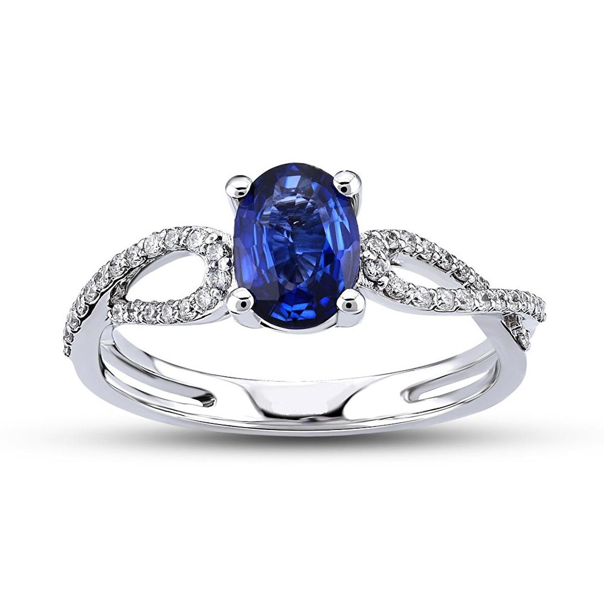 1.10 Ct Pırlanta Safir Yüzük RTY36