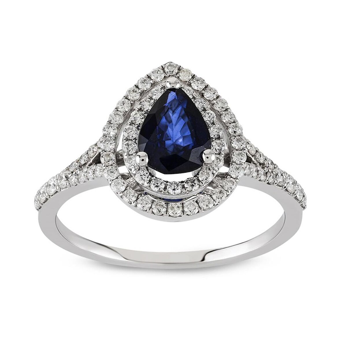 1.05 Ct Pırlanta Safir Yüzük RTY37