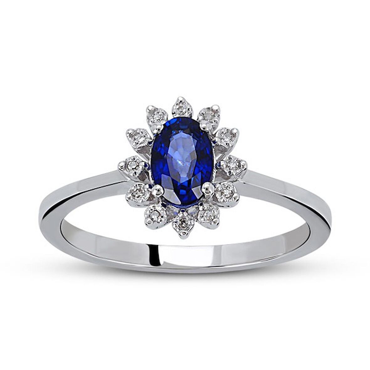 0.52 Ct Pırlanta Safir Yüzük RTY7