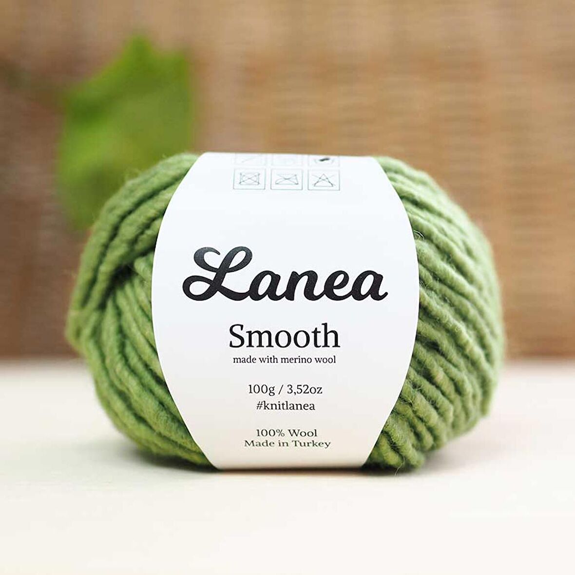 Lanea Smooth Merino Yün İp / 32 Yeşil Kırçıllı