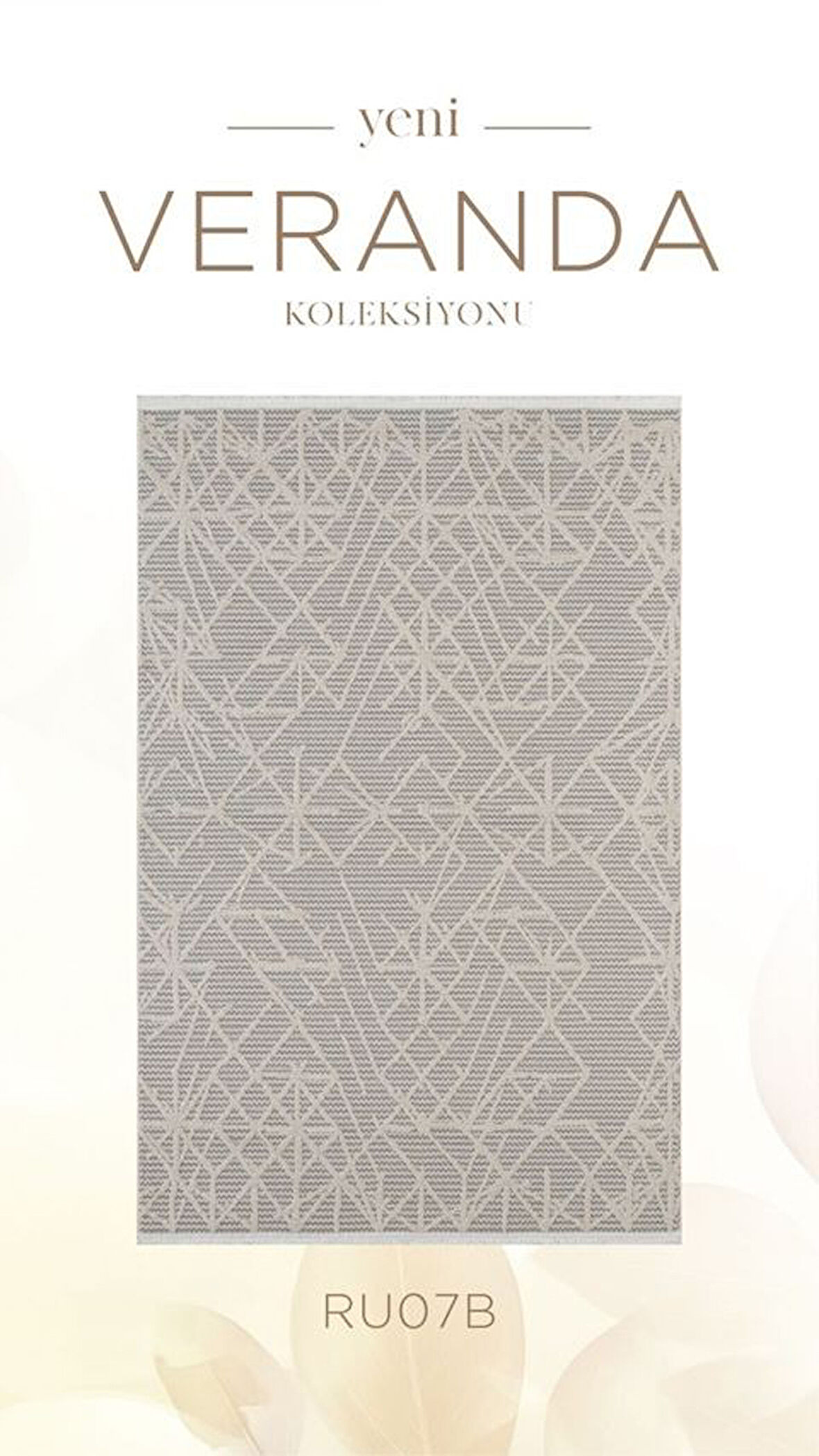 Atlas Halı Veranda RU07B Gri Krem Silinebilir Yumuşak Leke Tutmaz Antialerjik Bukle Halı