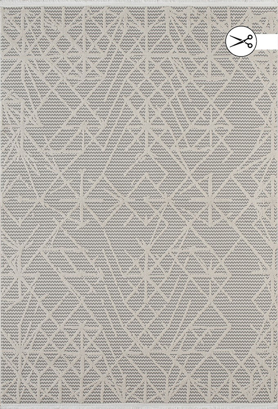 Atlas Halı Veranda RU07B Gri Krem Silinebilir Yumuşak Leke Tutmaz Antialerjik Bukle Halı