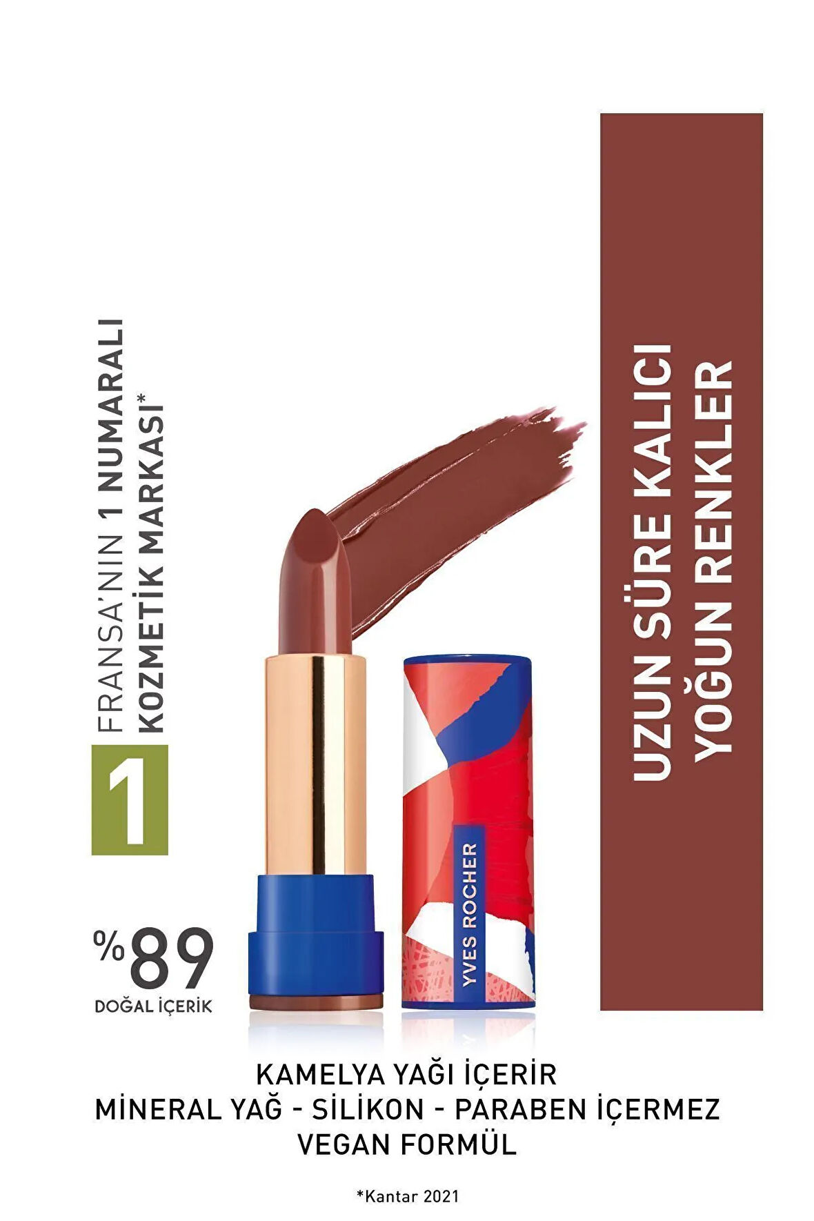 Süper Nem Veren Yoğun Renkli Saten Ruj-Null + Isana Dudak Balmı Organic Lipstick