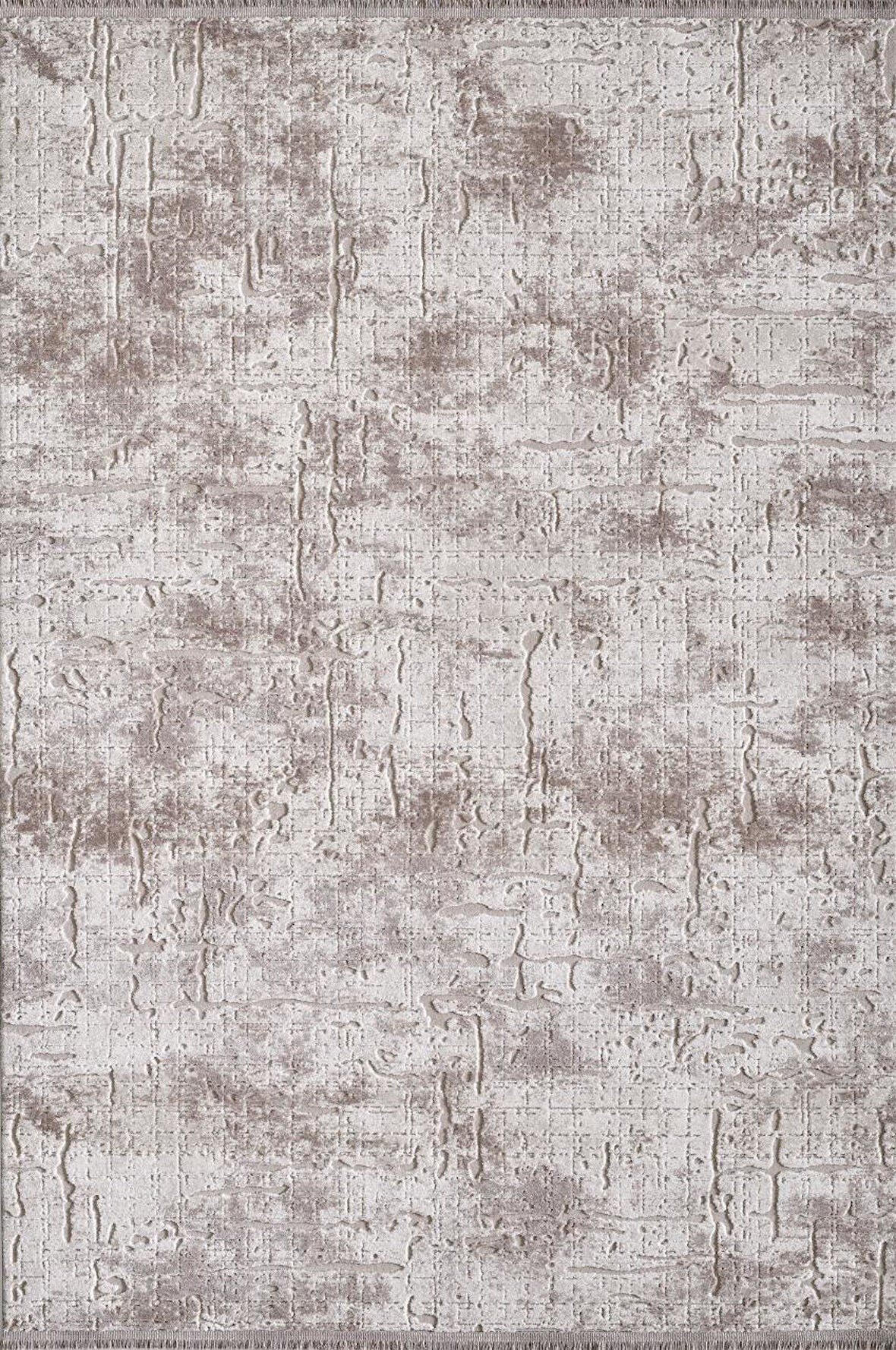 Artemis Halı Runner 05016D Krem Bej Modern Saçaklı Halı