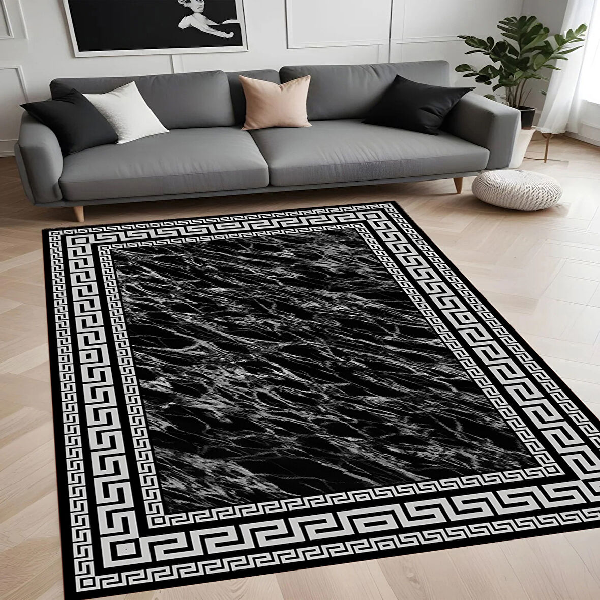 Rovigo Home Dijital Baskı Yıkanabilir Kaymaz Taban Salon Halısı Ve Yolluk RV009-FNL259