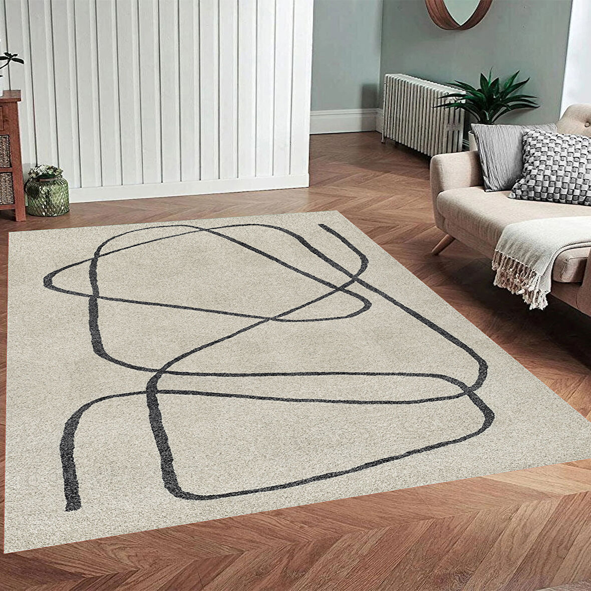 Rovigo Home Dijital Baskı Yıkanabilir Kaymaz Taban Salon Halısı Ve Yolluk RV024-FNL279