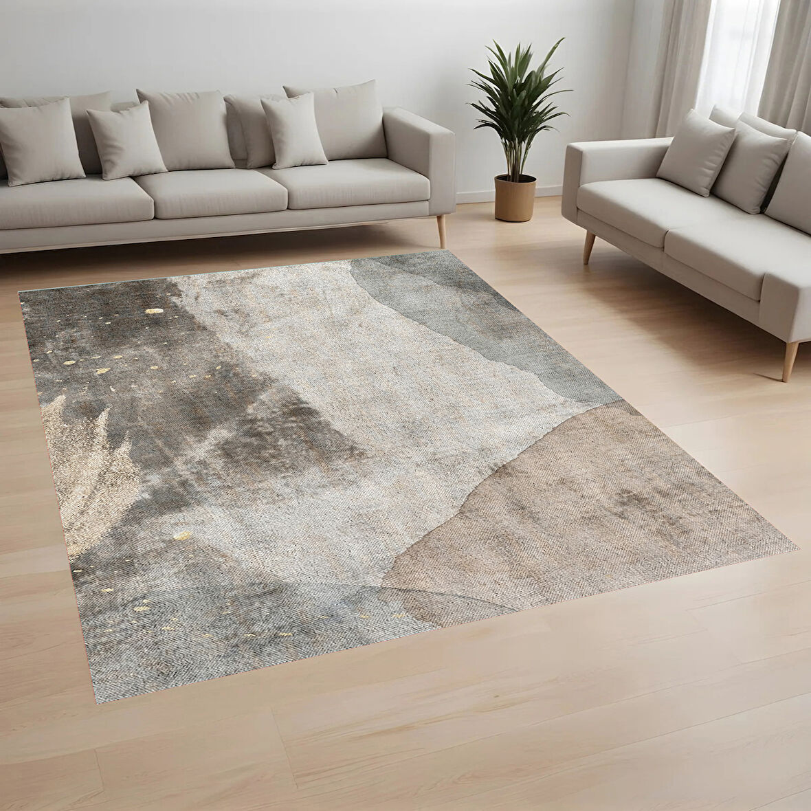 Rovigo Home Dijital Baskı Yıkanabilir Kaymaz Taban Salon Halısı Ve Yolluk RV048-FNL320