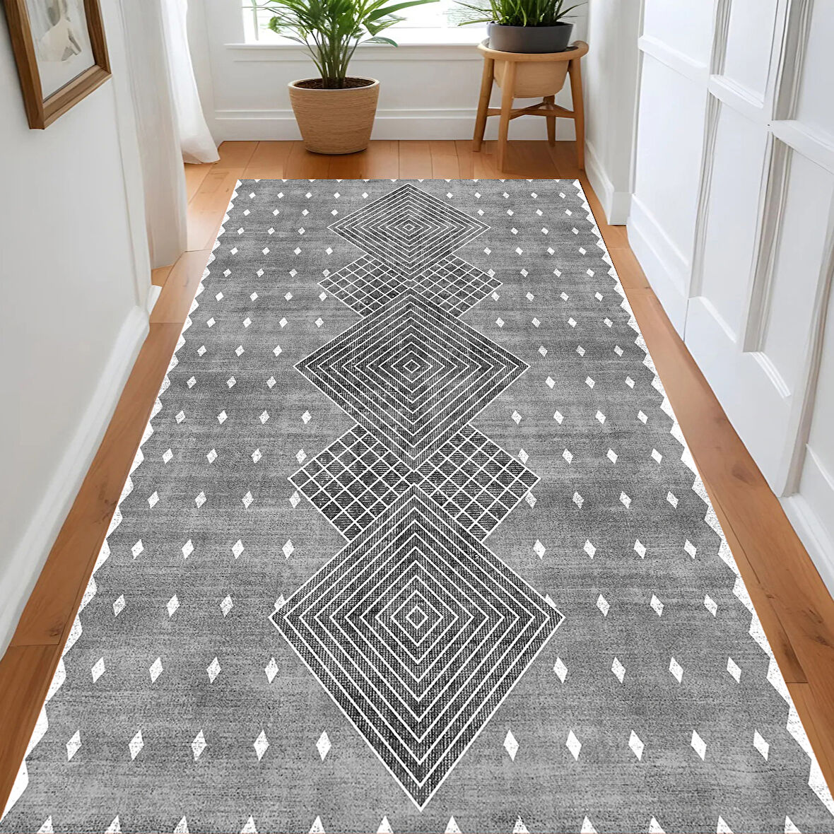 Rovigo Home Dijital Baskı Yıkanabilir Kaymaz Taban Salon Halısı Ve Yolluk RV062-FNL335