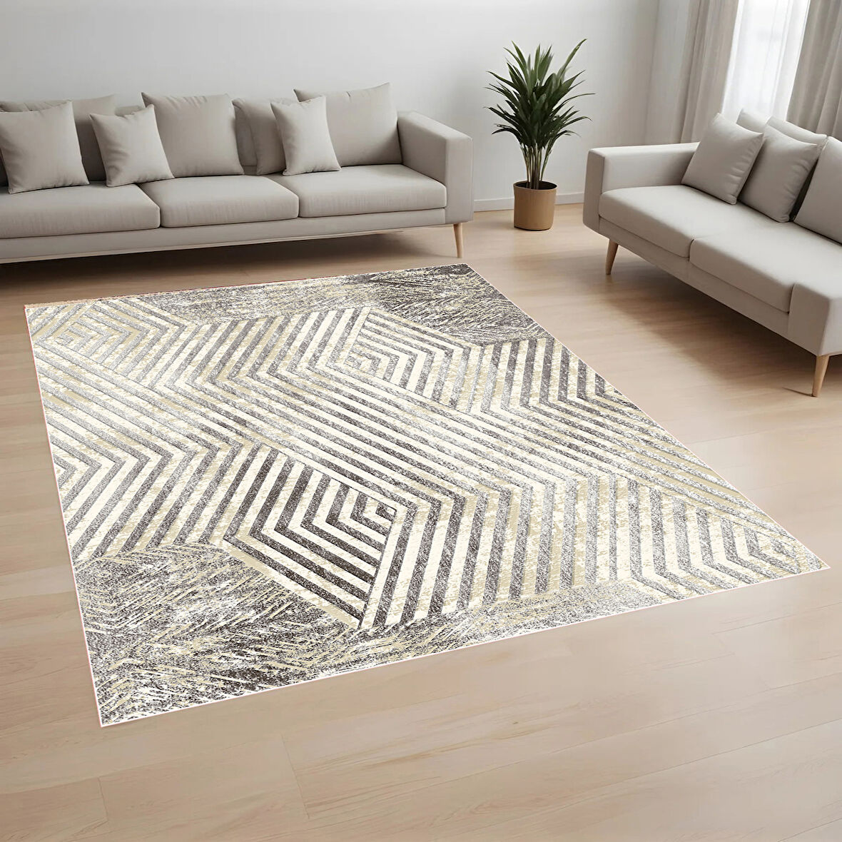 Rovigo Home Dijital Baskı Yıkanabilir Kaymaz Taban Salon Halısı Ve Yolluk RV094-FNL381