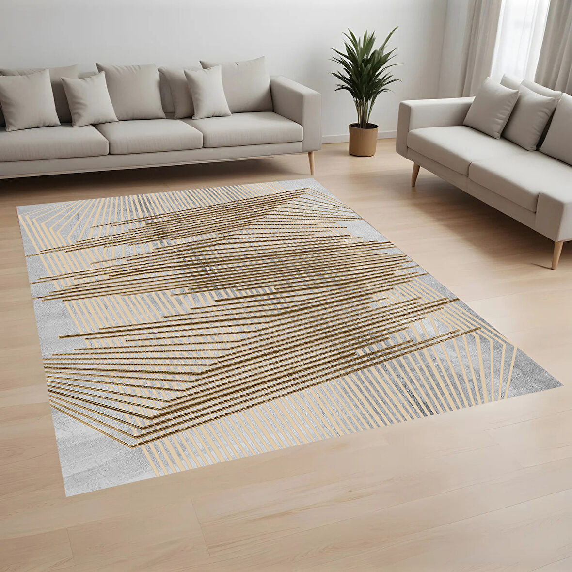 Rovigo Home Dijital Baskı Yıkanabilir Kaymaz Taban Salon Halısı Ve Yolluk RV096-FNL383