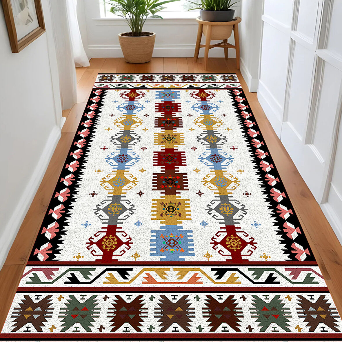 Rovigo Home Dijital Baskı Yıkanabilir Kaymaz Taban Salon Halısı Ve Yolluk RV164-FNL470