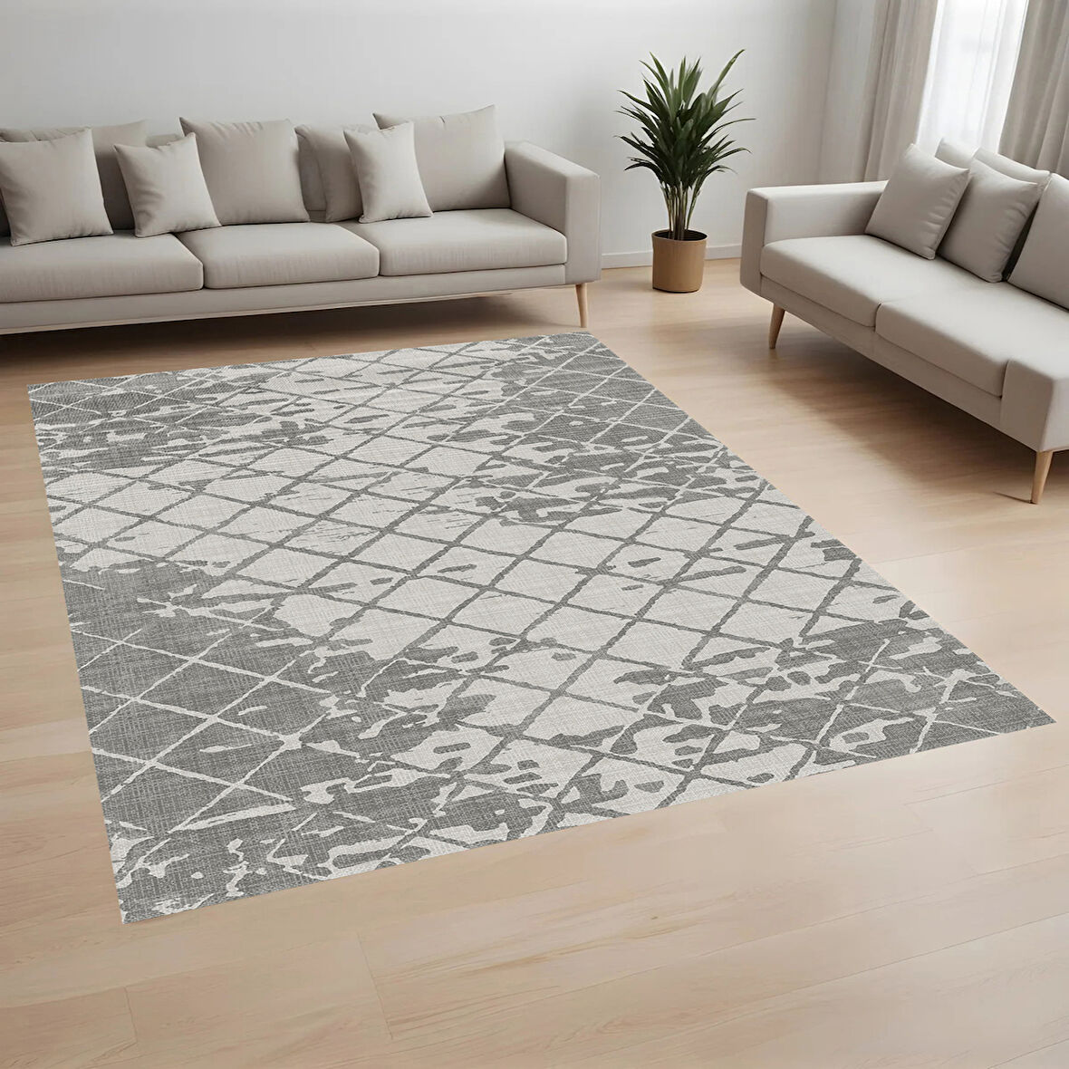 Rovigo Home Dijital Baskı Yıkanabilir Kaymaz Taban Salon Halısı Ve Yolluk RV173-FNL480