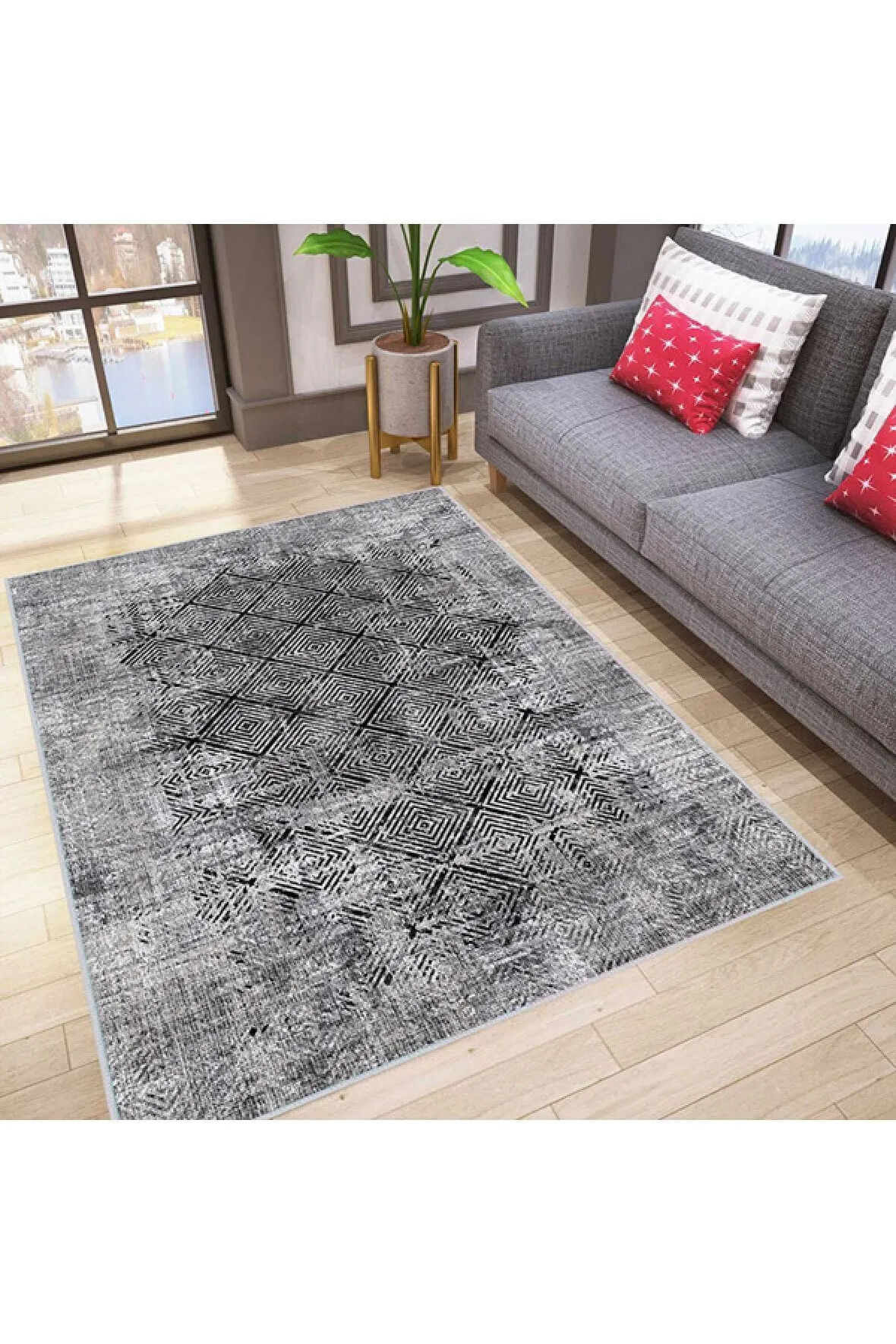 Dijital Baskı Yıkanabilir Kaymaz Taban Salon Halısı Ve Yolluk RVG0014-SD827