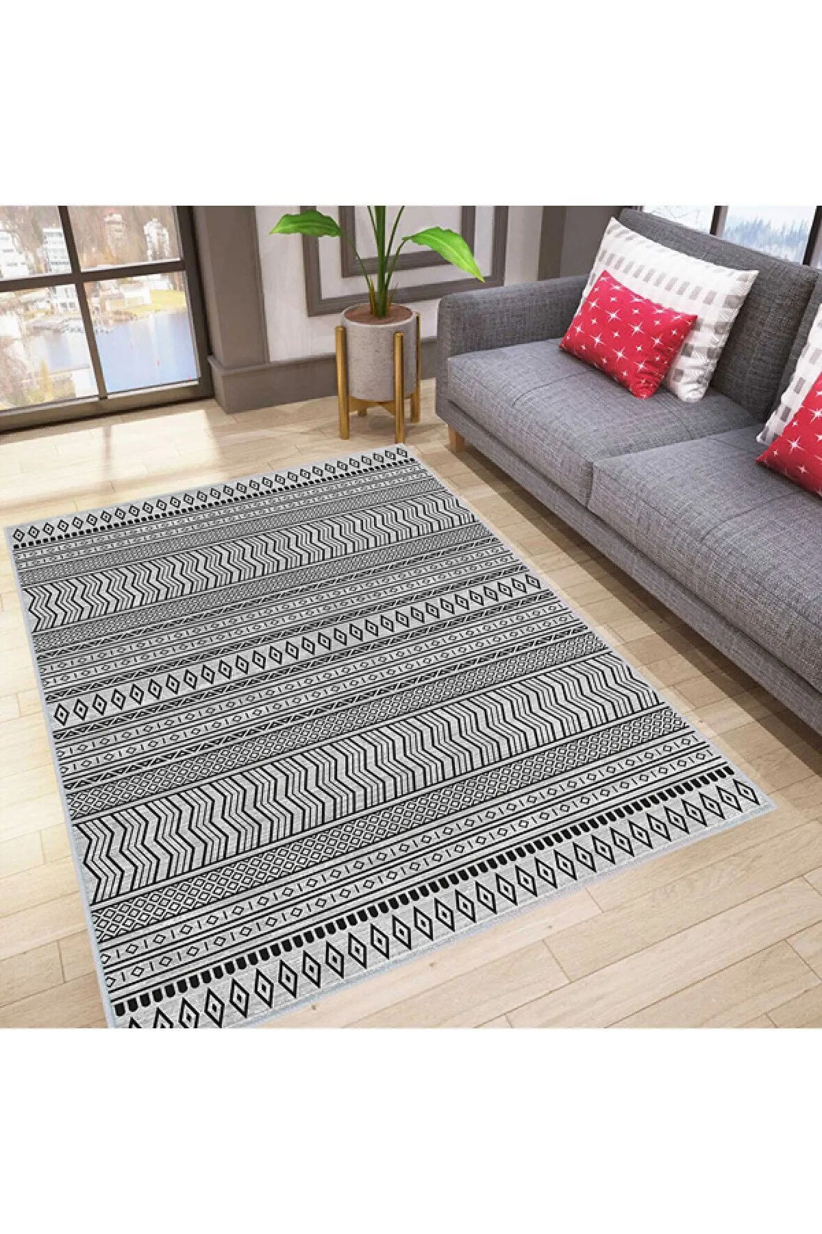 Dijital Baskı Yıkanabilir Kaymaz Taban Salon Halısı Ve Yolluk RVG0054-SD1163