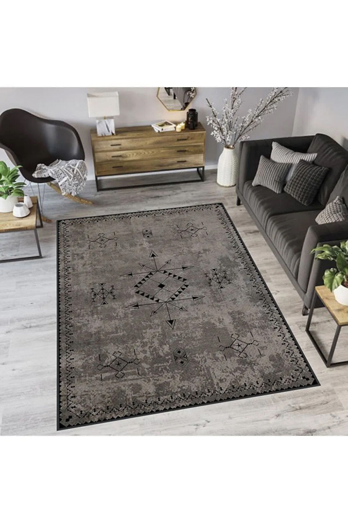 Dijital Baskı Yıkanabilir Kaymaz Taban Salon Halısı Ve Yolluk RVG0069-SD957