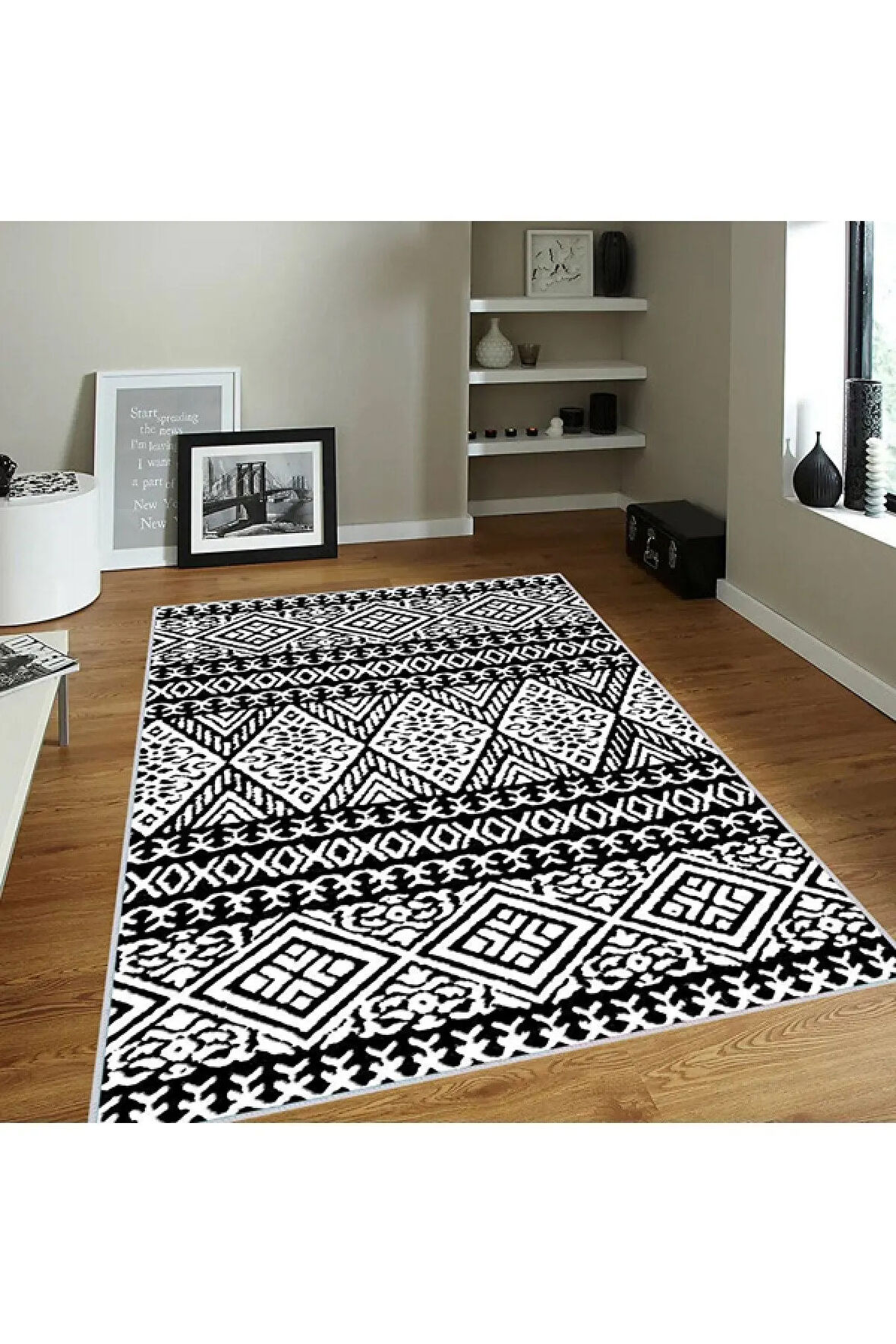 Dijital Baskı Yıkanabilir Kaymaz Taban Salon Halısı Ve Yolluk RVG0122-SD843
