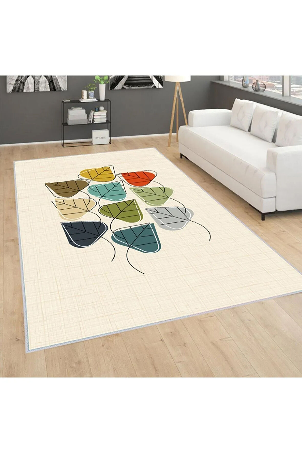 Dijital Baskı Yıkanabilir Kaymaz Taban Salon Halısı Ve Yolluk RVG0251
