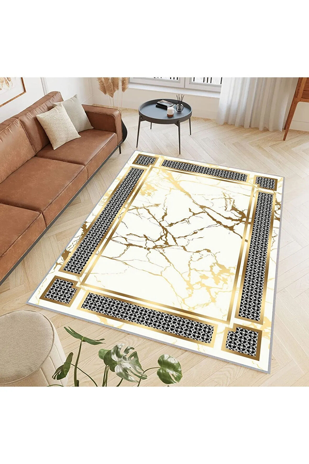 Dijital Baskı Yıkanabilir Kaymaz Taban Salon Halısı Ve Yolluk RVG0492