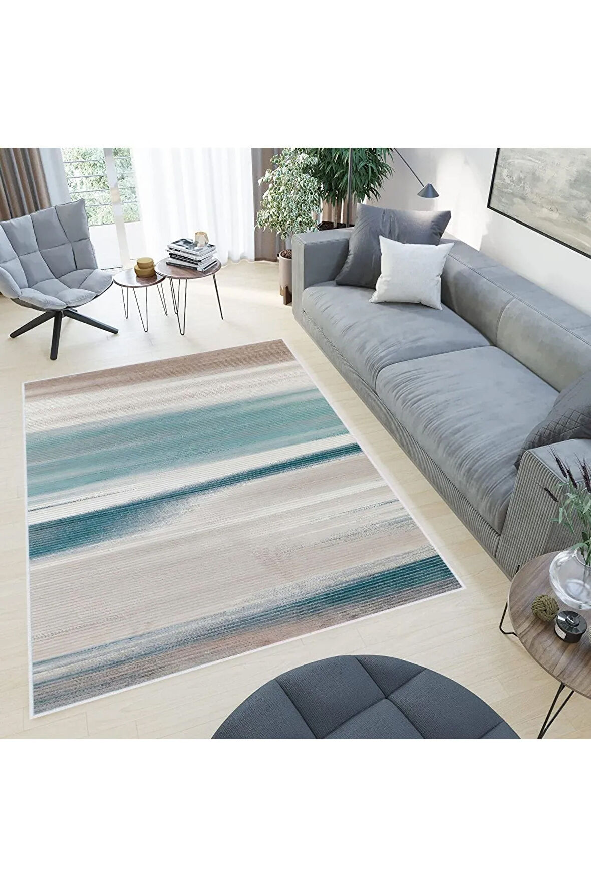 Dijital Baskı Yıkanabilir Kaymaz Taban Salon Halısı Ve Yolluk RVG0521