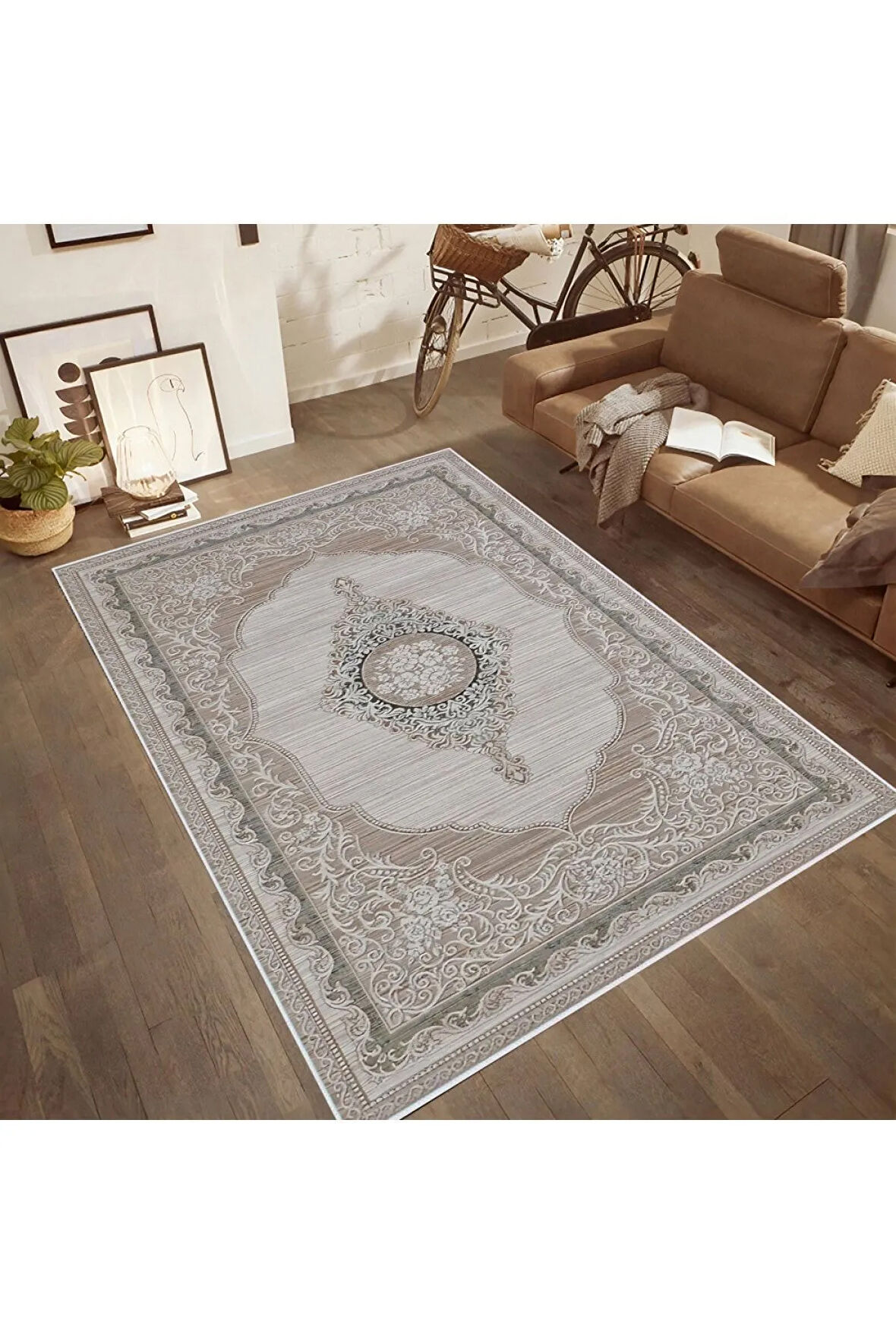 Dijital Baskı Yıkanabilir Kaymaz Taban Salon Halısı Ve Yolluk RVG0552