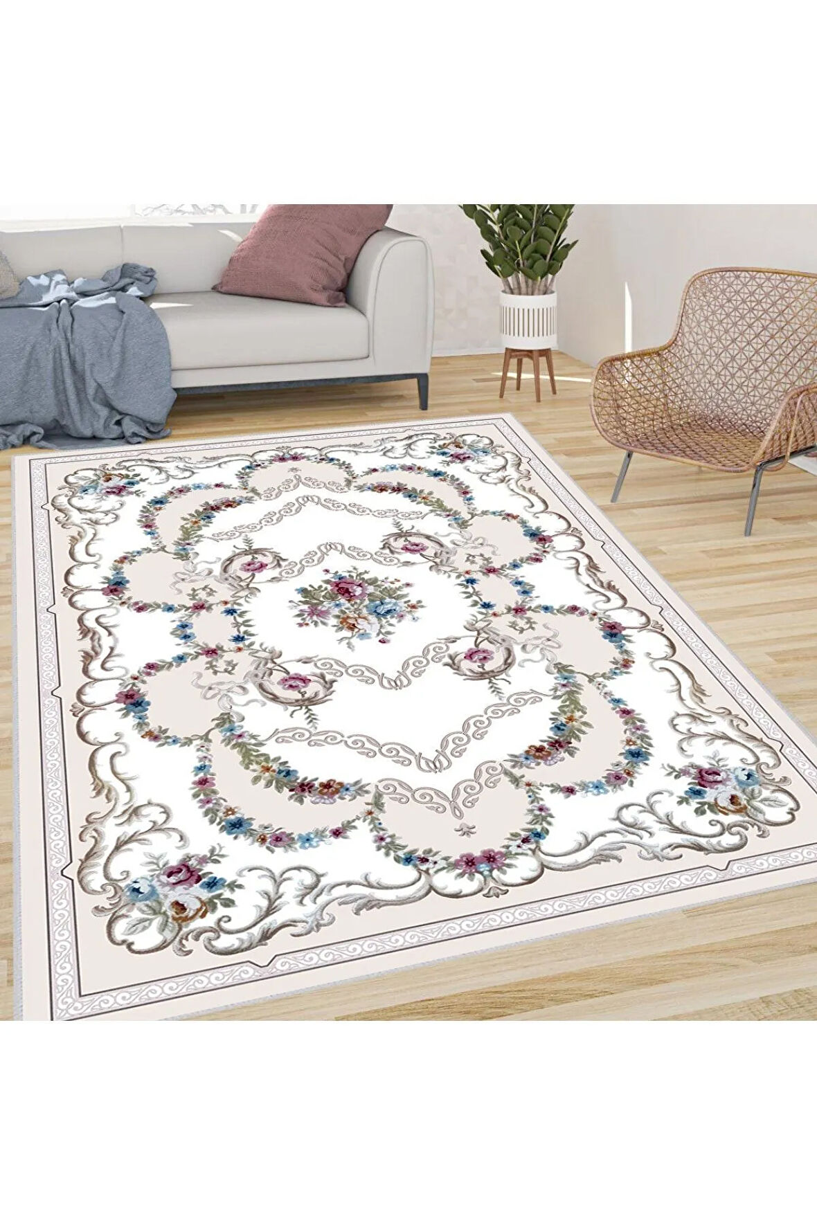Dijital Baskı Yıkanabilir Kaymaz Taban Salon Halısı Ve Yolluk RVG0653