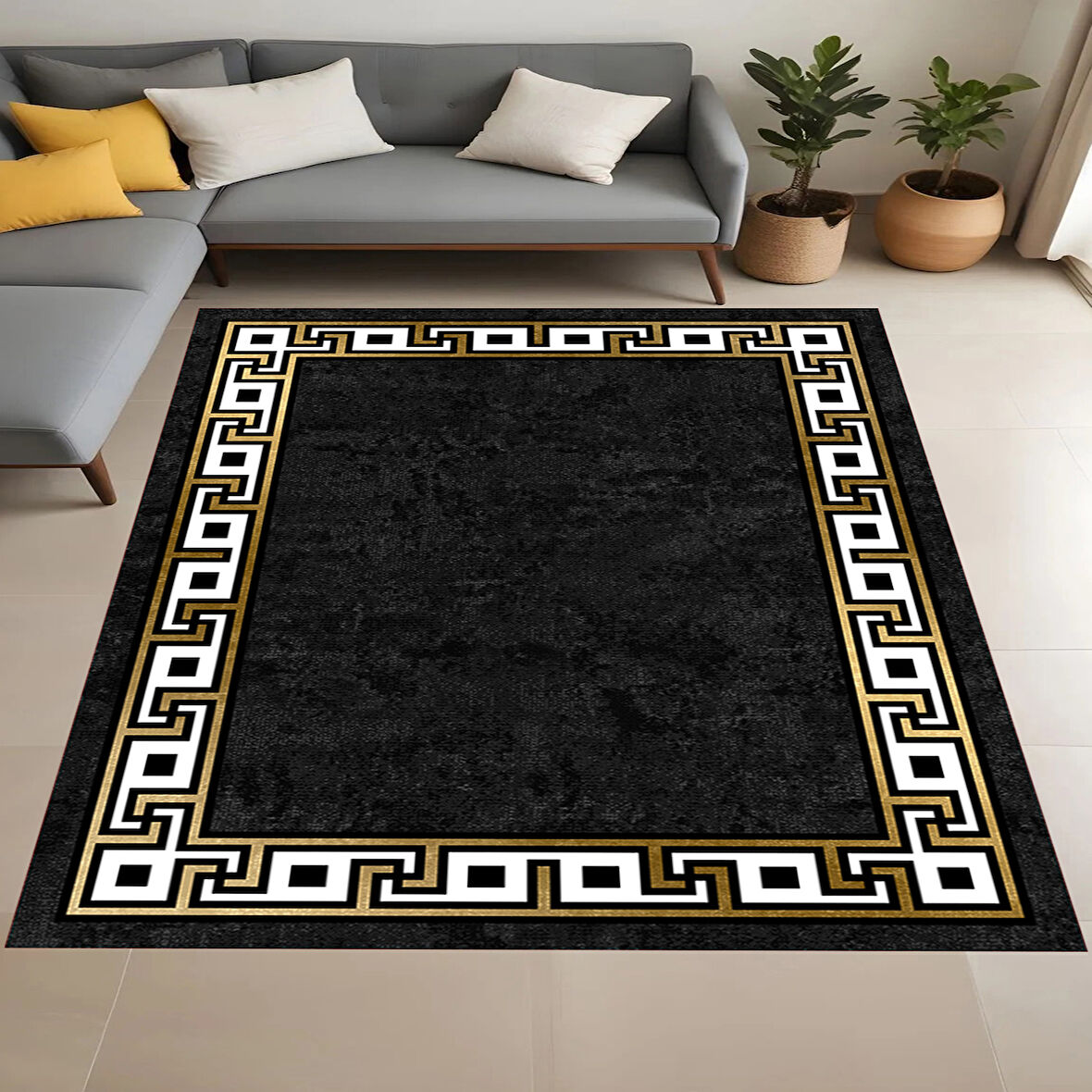 Rovigo Home Dijital Baskı Yıkanabilir Kaymaz Taban Salon Halısı Ve Yolluk RVG0806-FNL13