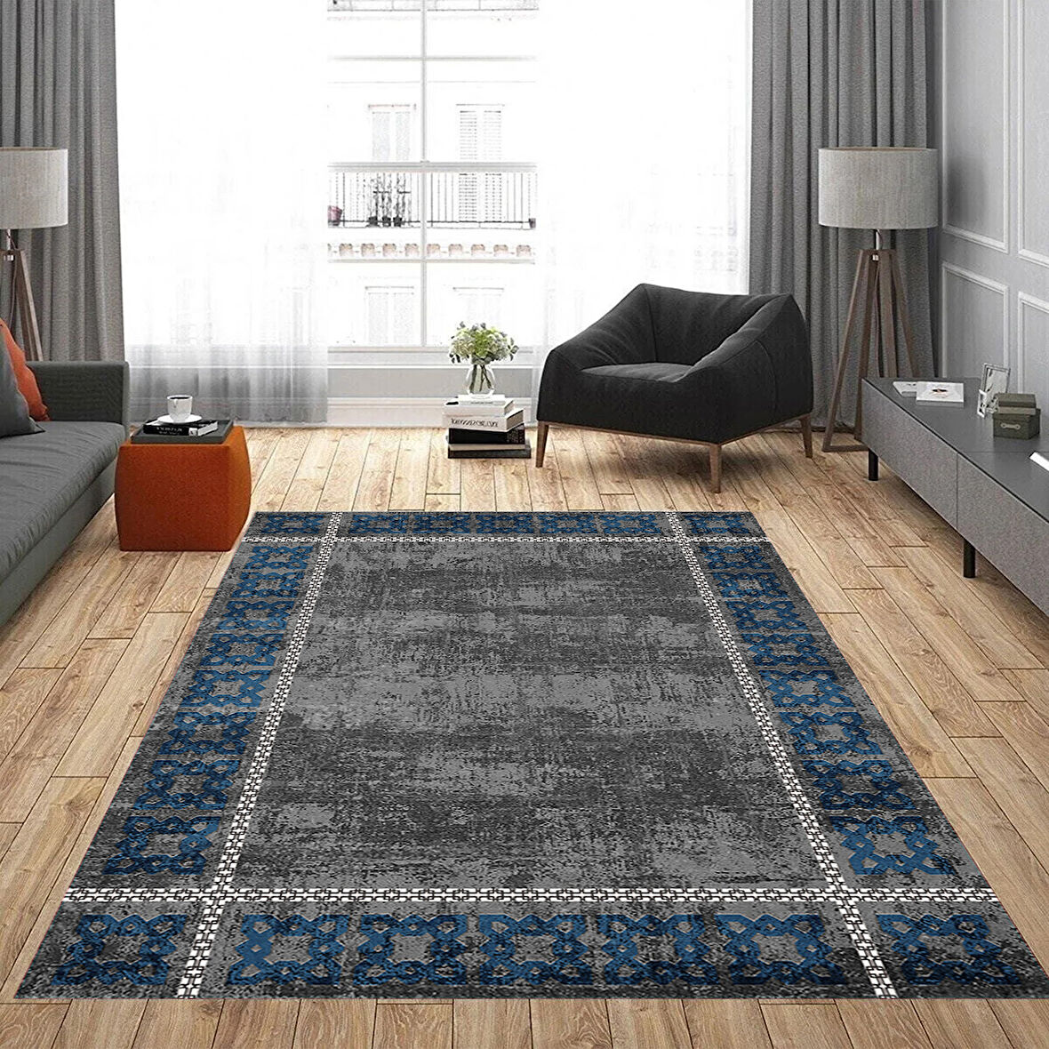 Rovigo Home Dijital Baskı Yıkanabilir Kaymaz Taban Salon Halısı Ve Yolluk RVG0821-FNL31