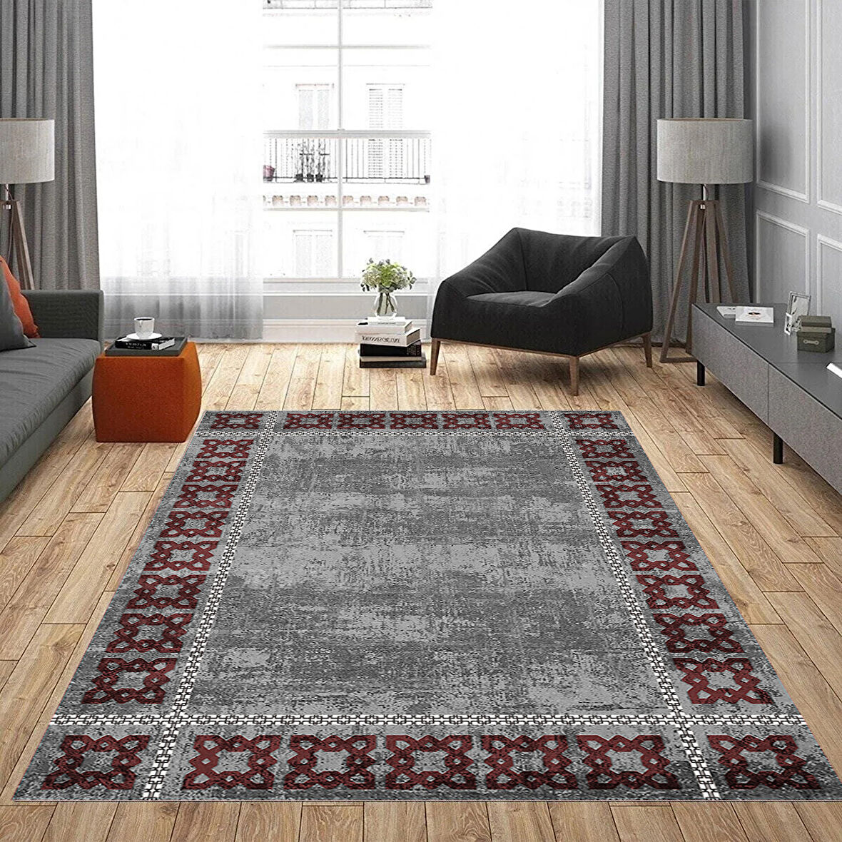 Rovigo Home Dijital Baskı Yıkanabilir Kaymaz Taban Salon Halısı Ve Yolluk RVG0822-FNL32