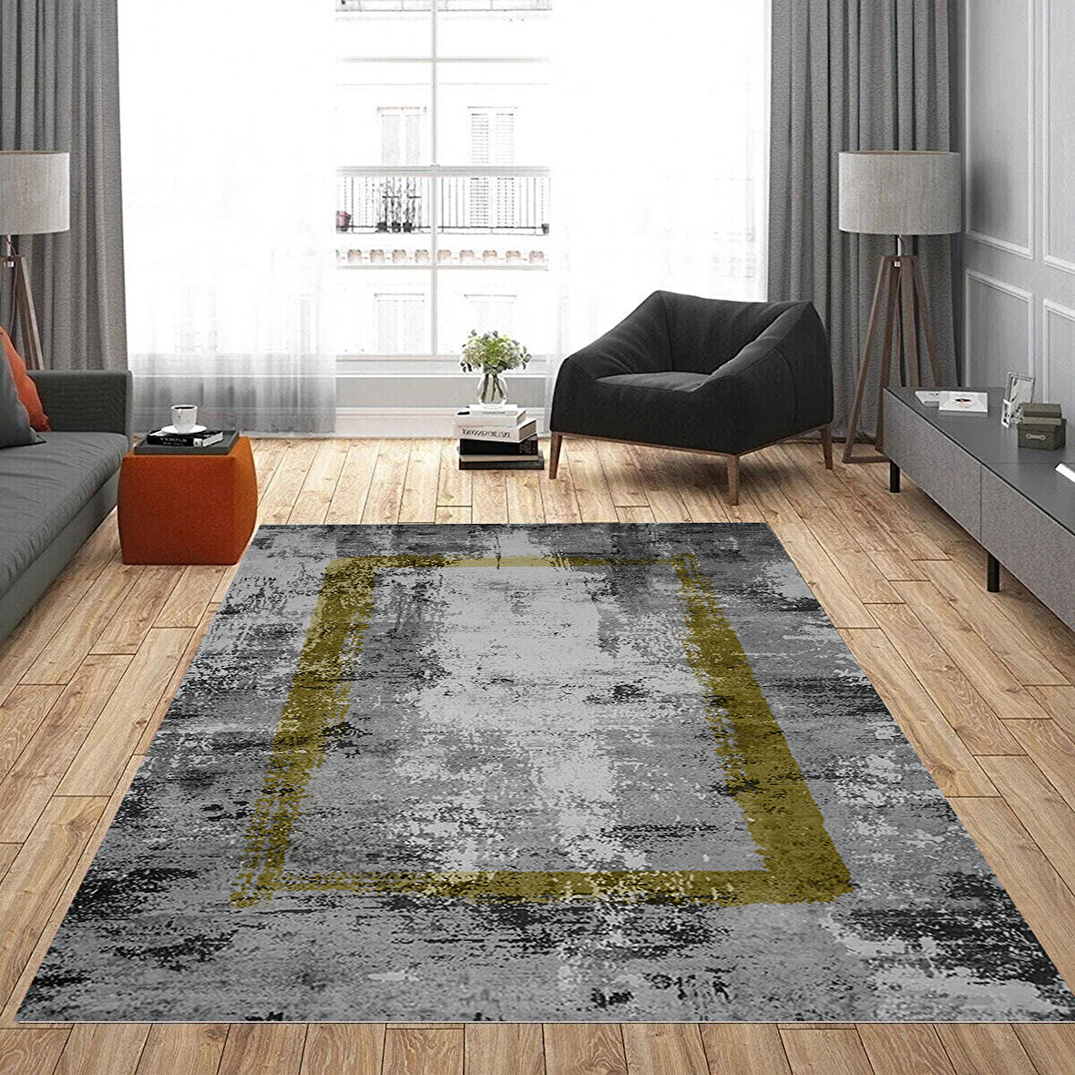 Rovigo Home Dijital Baskı Yıkanabilir Kaymaz Taban Salon Halısı Ve Yolluk RVG0827-FNL37