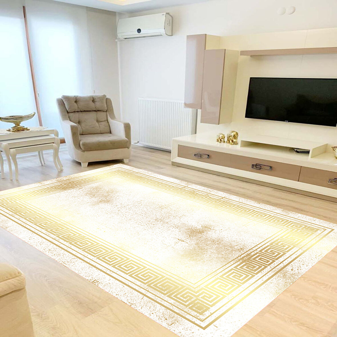 Rovigo Home Dijital Baskı Yıkanabilir Kaymaz Taban Salon Halısı Ve Yolluk RVG0833-FNL43