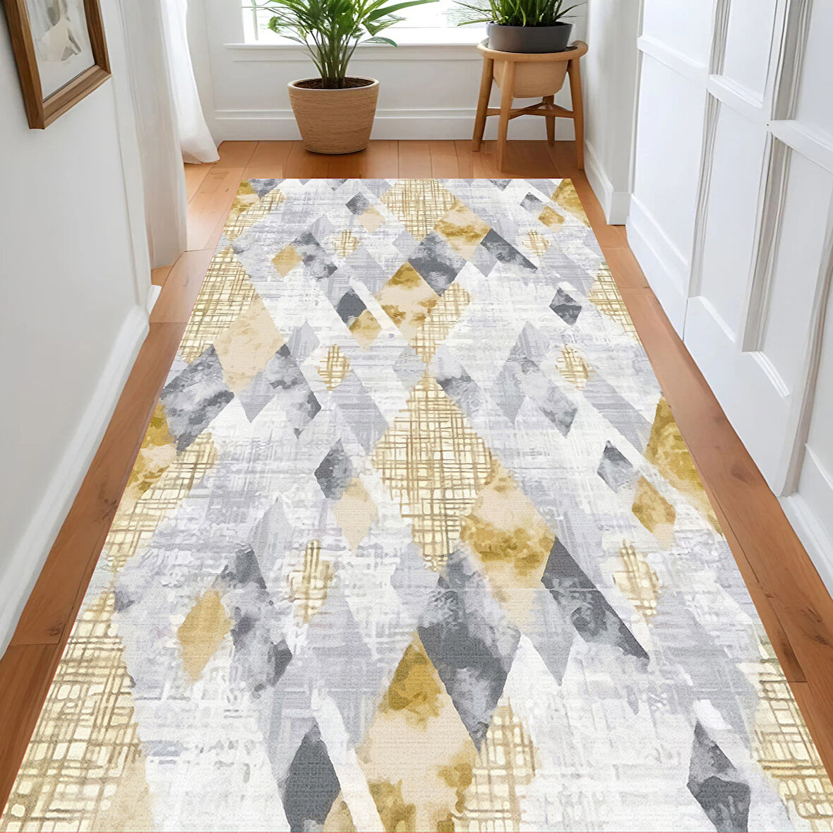 Rovigo Home Dijital Baskı Yıkanabilir Kaymaz Taban Salon Halısı Ve Yolluk RVG0981-FNL231