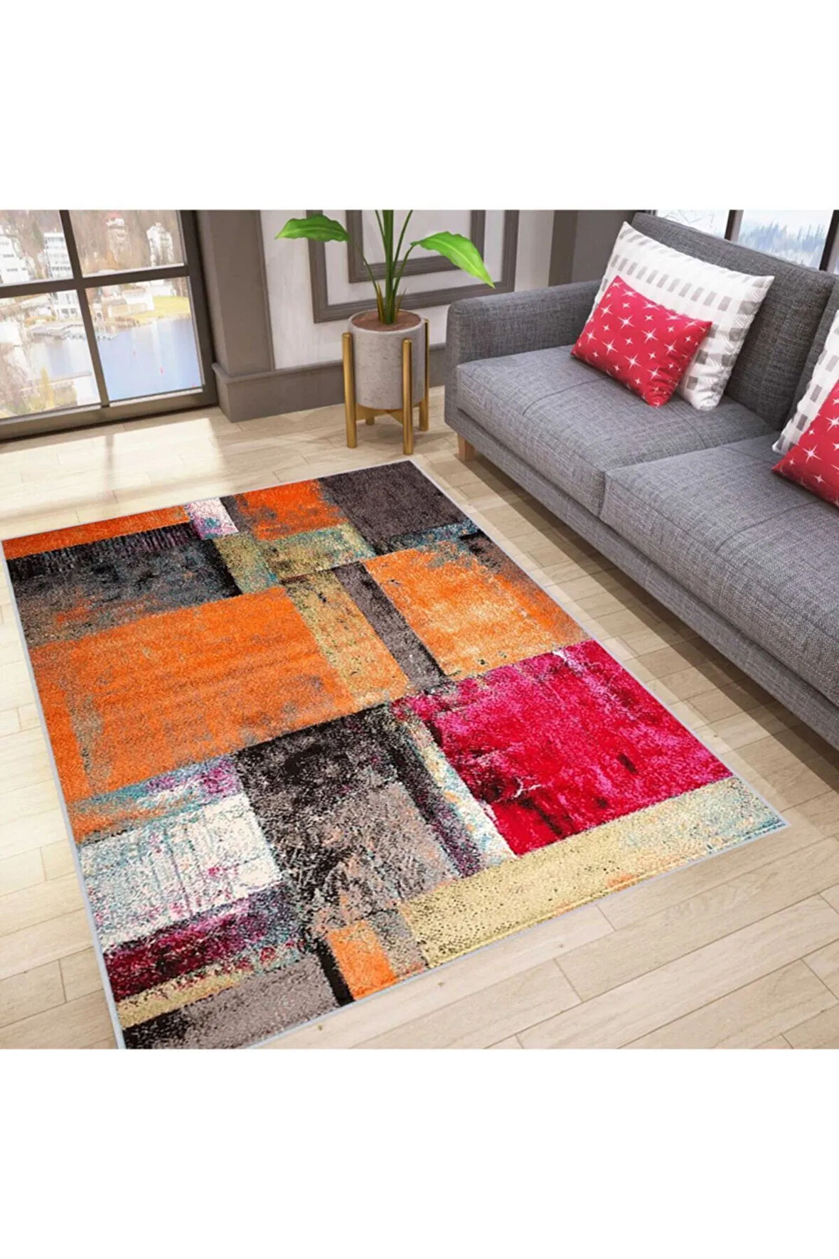 Dijital Baskı Yıkanabilir Kaymaz Taban Salon Halısı Ve Yolluk RVG1025