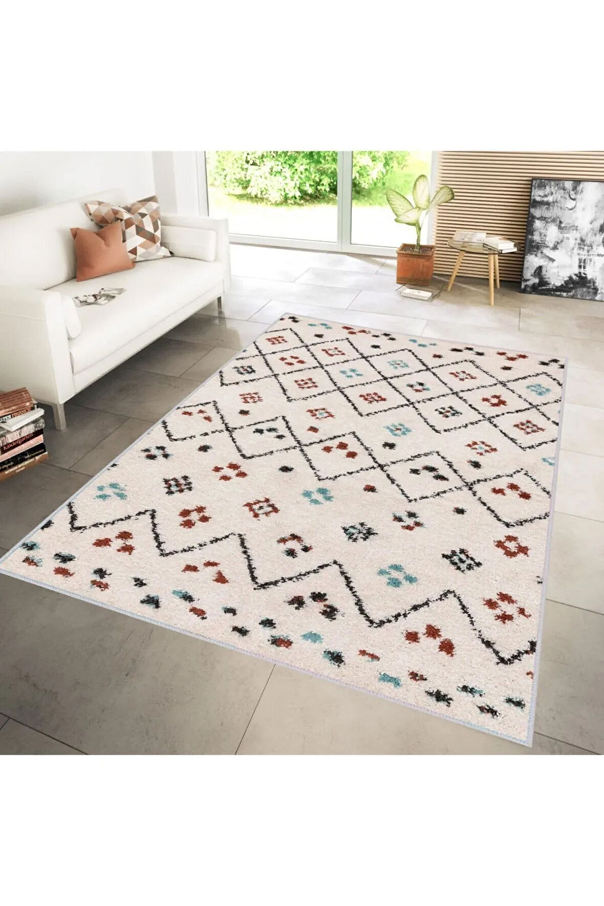 Dijital Baskı Yıkanabilir Kaymaz Taban Salon Halısı Ve Yolluk RVG1238