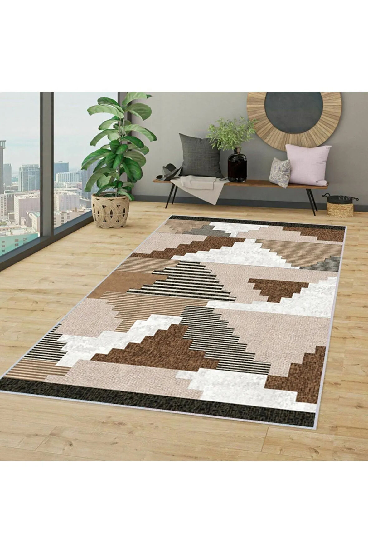 Dijital Baskı Yıkanabilir Kaymaz Taban Salon Halısı Ve Yolluk RVG1334-HT171