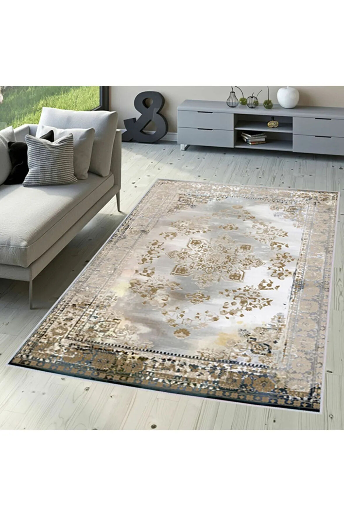 Dijital Baskı Yıkanabilir Kaymaz Taban Salon Halısı Ve Yolluk RVG1505-HT336
